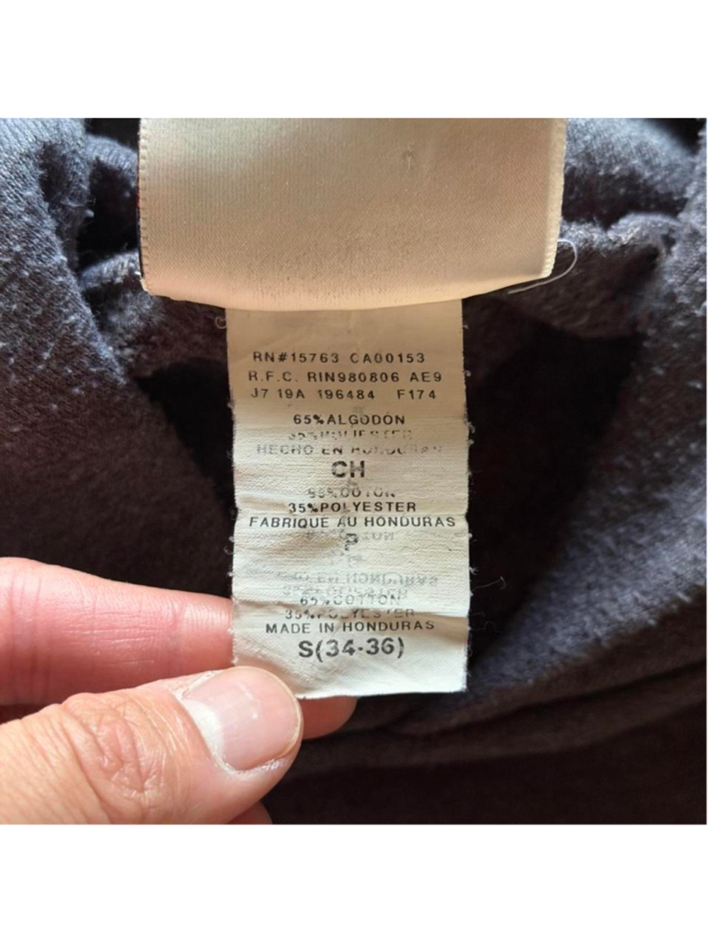 vintage 90s hanes grey blank boxy hoodie - Picture 4 of 4
